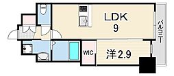 スワンズシティ神戸湊川II 1LDKの間取図画像