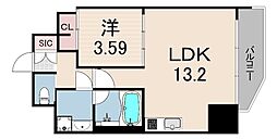 プレジオ日暮通 1LDKの間取図画像