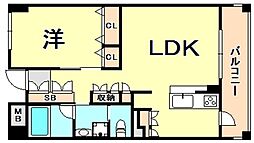 アーバネックス神戸駅前 1LDKの間取図画像