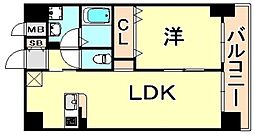 CITYSPIRE新神戸 1LDKの間取図画像