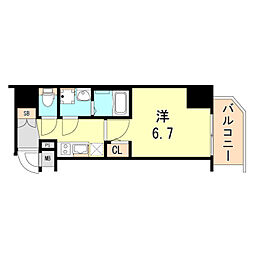 ファーストフィオーレ神戸駅前 1Kの間取図画像