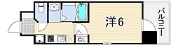 エステムコート神戸大倉山公園 1Kの間取図画像