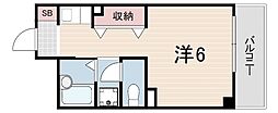 アプローズヒル ワンルームの間取図画像