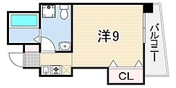 ポルト新神戸 1Kの間取図画像
