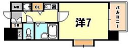 リーガル新神戸 ワンルームの間取図画像