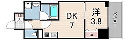 レオンコンフォート神戸駅前 1DKの間取図画像