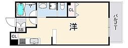 アーバネックス神戸駅前 ワンルームの間取図画像