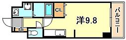 プリマベーラ神戸 ワンルームの間取図画像