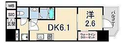 セレニテ西元町アリエ 1DKの間取図画像