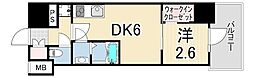 セレニテ西元町アリエ 1DKの間取図画像