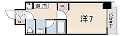 CREATEVIEW三宮磯上公園 1Kの間取図画像