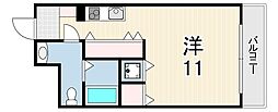 ロイスグラン神戸湊川公園 ワンルームの間取図画像
