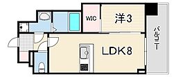 ワールドアイ神戸ハーバーランド3 1LDKの間取図画像