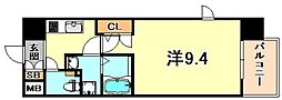 エスリード神戸三宮パークビュー 1Kの間取図画像