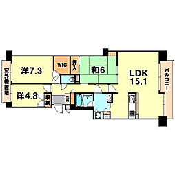 パーク・ハイム神戸熊内町 3LDKの間取図画像