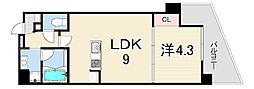 RenostylekobeSHIMOYAMATE 1LDKの間取図画像