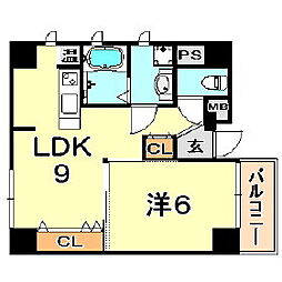 アオイフラッツ 1LDKの間取図画像
