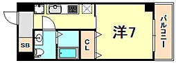 CITYSPIRE新神戸 1Kの間取図画像