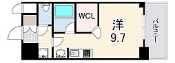 アスヴェル神戸駅前 ワンルームの間取図画像