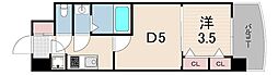 セレニテ神戸ミラクノール 2Kの間取図画像
