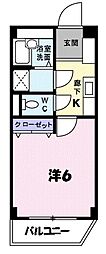 モンテメール天城 1Kの間取図画像