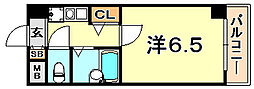 エスリード新神戸 1Kの間取図画像