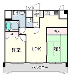 PARCIO三宮フラワーロード 2LDKの間取図画像