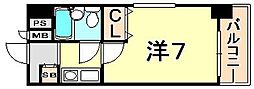 ホーユウコンフォルト春日野道 1Kの間取図画像