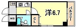 ホーユウコンフォルト春日野道 1Kの間取図画像