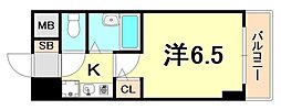 ワコーレ新神戸ステージ 1Kの間取図画像
