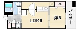 カトルセゾン 1LDKの間取図画像