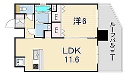 ファーストフィオーレ神戸トランキーロ 1LDKの間取図画像