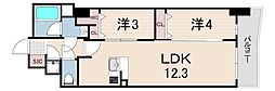 セレニテ神戸ミラク 2LDKの間取図画像