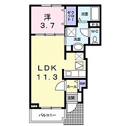 ブルームネクスト 1LDKの間取図画像