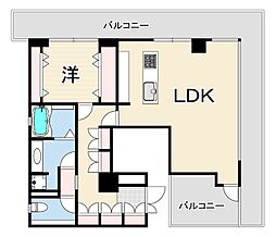 ロイヤルヒル神戸三ノ宮Part2 2LDKの間取図画像