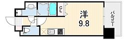 アプリーレ神戸元町 ワンルームの間取図画像