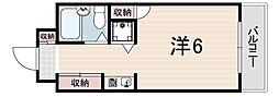 アルテハイム灘 1Kの間取図画像