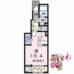 ジャダハウス庄町B ワンルームの間取図画像