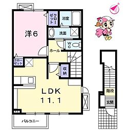 VIP 1LDKの間取図画像