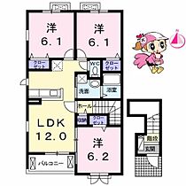 徳島県徳島市中島田町４丁目（賃貸アパート3LDK・2階・67.91㎡） その2