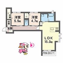 徳島県徳島市福島１丁目（賃貸マンション2LDK・2階・65.30㎡） その2