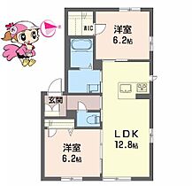 徳島県徳島市北田宮２丁目（賃貸マンション2LDK・1階・58.90㎡） その1