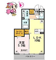 徳島県徳島市南昭和町４丁目（賃貸アパート1LDK・3階・40.18㎡） その2