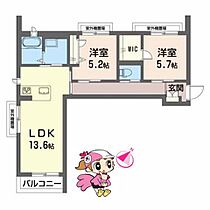 徳島県徳島市万代町４丁目（賃貸マンション2LDK・2階・61.12㎡） その2