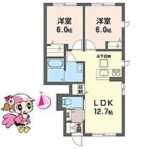 徳島県徳島市国府町早淵（賃貸アパート2LDK・1階・54.31㎡） その2