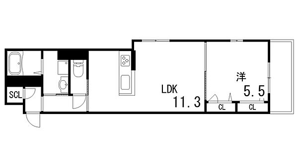 ルミエール住吉本町 ｜兵庫県神戸市東灘区住吉本町1丁目(賃貸マンション1LDK・2階・43.02㎡)の写真 その2