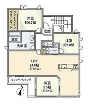 CasaApuKapi  ｜ 兵庫県芦屋市大原町（賃貸アパート3LDK・3階・98.60㎡） その2