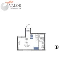 ヴァンテジオ蒲田 3階ワンルームの間取り