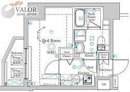 ラフィスタ横浜井土ヶ谷 405 5階1Kの間取り