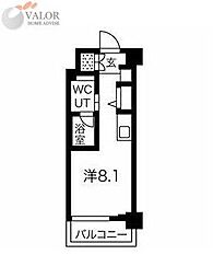 クラリッサ横浜中央 ワンルームの間取図画像